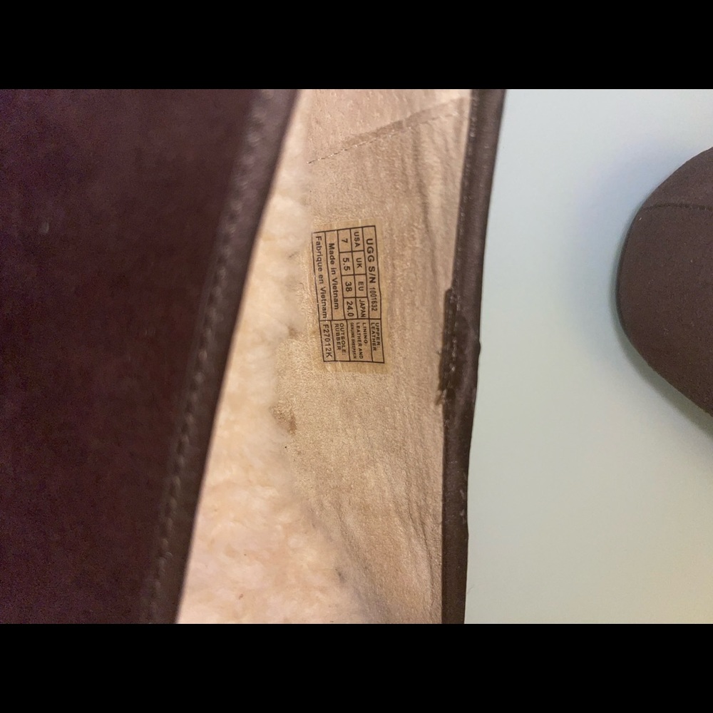 Ugg suede leather sheepskin lined flats - Picture 9 of 10